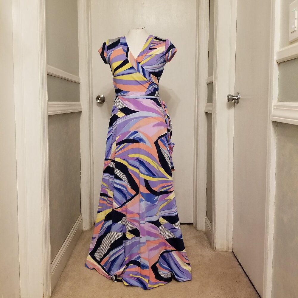 Olivia Mattews Geometric Maxi Dress Size Medium